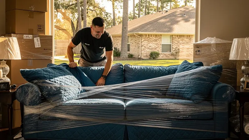 Packing & Furniture Protection by Junk Junkies Texas movers in Spring, TX